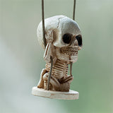 Car Ornament Set of 2 Skull Swing Goth Decor Fun Halloween Decorations