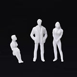 Unpainted Figures 1:50 Scale 100 Pieces Assorted Poses Miniature People