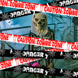 Halloween Caution Tape Set of 3 - Danger, Zombie Zone and Enter If You Dare Yellow Caution Tape Decorations for Door