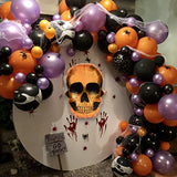 Skull Balloons 8 Pieces 23.6 Inch Halloween Foil Balloons Great Addition for Halloween Party Balloon Arch