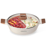 Divided Hot Pot 5QT Nonstick Double Flavor - Beige