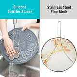 Silicone Splatter Screen Foldable Oil Guard 10-13in