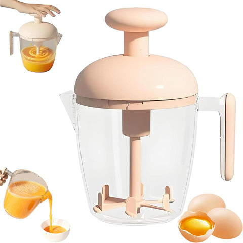 Manual Egg Mixer Ergonomic Press Whisk Cup