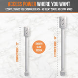 Electrical Outlet Extender Stick - Adjustable
