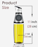 Oil Dispenser Bottle 17oz Glass Measuring Pump