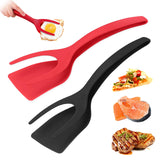 Egg Flipper Spatula 2 in 1 Grip and Flip Tongs
