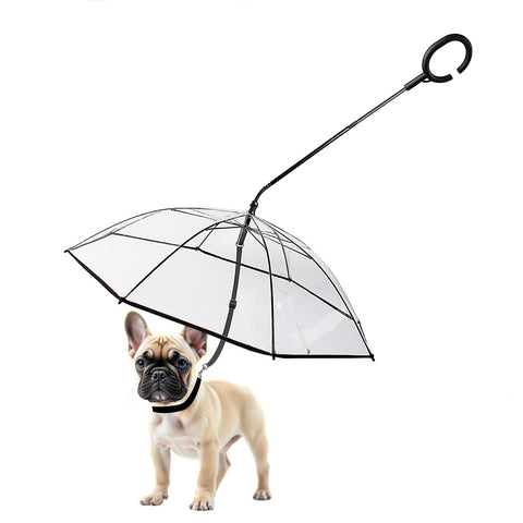 Small Dog Umbrella Clear Adjustable Leash