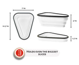 Pizza Slice Storage Container - White Airtight