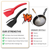 Egg Flipper Spatula 2 in 1 Grip and Flip Tongs