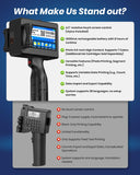 Handheld Inkjet Printer 0.5in Nozzle Touchscreen