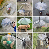 Small Dog Umbrella Clear Adjustable Leash