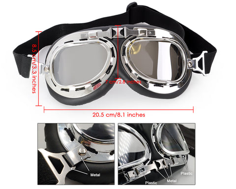 Play Bling Cosplay Goggles Steampunk Motorcycle Goggles Costume Retro Pilot Style Goggles