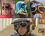 Play Bling Cosplay Goggles Steampunk Motorcycle Goggles Costume Retro Pilot Style Goggles