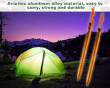 Tent Stakes 12 Pieces Aluminum Ultralight Tent Pegs for Backpacking Tent Camping Accessories for Tent Campers