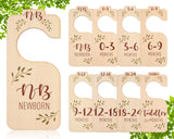 Baby Clothes Organizer Wooden Closet Dividers for Nursery Decor Set of 8 Baby Hanger Organizer by Months