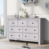 Chest of Drawers Bedroom Furniture 89 cm Tall 7 Drawer Wooden Storage Drawers