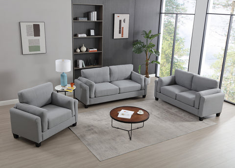 Modern Deep Seat Sofa Set 3 Pieces Living Room Furniture Set