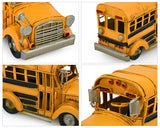 Handcrated Metal School Bus Retro Classic Vehicle Desk Decor