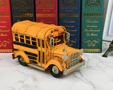 Handcrated Metal School Bus Retro Classic Vehicle Desk Decor