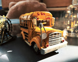 Handcrated Metal School Bus Retro Classic Vehicle Desk Decor