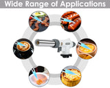 Butane Torch Kitchen Blow Lighter, Upgrade Reverse Use Creme Brulee Blow Torch for Creme, Brulee, BBQ, Baking, Jewelry