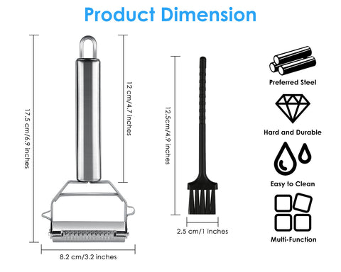 Julienne Peeler Carrot Shredder Double-sided Multi Function Vegetable Peeler