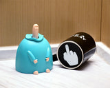 Smiling Middle Finger Statue Funny Desk Decor for Men, Women, Home Decor and Gifts