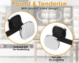 Meat Tenderizer Dual-side Kitchen Mallet Chicken Pounder Flattener with Comfortable Handle 9.6 Inch Meat Hammer