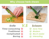 Herb Cutter Scissors with 5 Blades Shears and Cover Cool Sharp Kitchen Gadgets