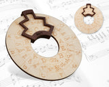 Wooden Melody Tool, Round Circle of Fifths Wheel