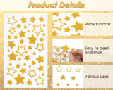 Gold Star Stickers 10 Sheets 420 Pieces Self Adhesive Glitter Star Sticker