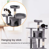 Tall Cat Tree Tower for Small Cats 63 Inch Cat Climbing Frame Multi-Level Cat Furniture with Cat Condo and Scratching Post