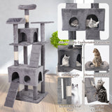 Tall Cat Tree Tower for Small Cats 63 Inch Cat Climbing Frame Multi-Level Cat Furniture with Cat Condo and Scratching Post