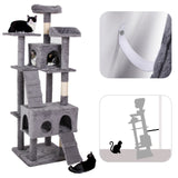 Tall Cat Tree Tower for Small Cats 63 Inch Cat Climbing Frame Multi-Level Cat Furniture with Cat Condo and Scratching Post