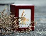 Dog Urns for Ashes with Photo Frame Wood Keepsake Pet Urns