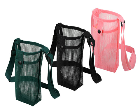 Water Bottle Holder with Strap Set of 3 Colors Bottle Sling Crossbody Bag Carrier with Pouch Kids Water Bottle Strap for Walking