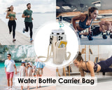 Water Bottle Carrier Bag Compatible with Stanley Cup 30/40 oz Holder with Phone Pocket, Adjustable Strap and Carabiner