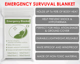 4 Pack Emergency Blanket, Thermal Blanket for Survival, Emergency Supplies Space Blanket Perfect