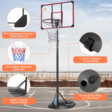 Basketball Hoop Outdoor Portable Basketball Goal System Stand Height Adjustable 7.5ft - 9.2ft with 32 Inch Backboard and Wheels