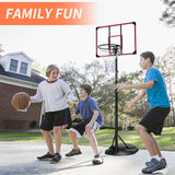 Basketball Hoop Outdoor Portable Basketball Goal System Stand Height Adjustable 7.5ft - 9.2ft with 32 Inch Backboard and Wheels