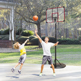 Basketball Hoop Outdoor Portable Basketball Goal System Stand Height Adjustable 7.5ft - 9.2ft with 32 Inch Backboard and Wheels