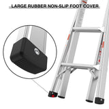 Ladders for Home Multi-Position 14 Ft Folding Extension Ladder A Frame Aluminum Step Adjustable Ladder