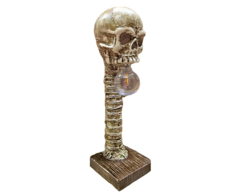 Halloween Table Decor 9.8 Inch Skeleton Lamp Skull Light