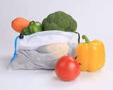 Reusable Produce Bags 15 Pieces Grocery Mesh Bags with Drawstring