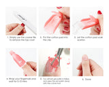 Nail Polish Removal Clips with Scraper 20 Pieces Nail Sock Off Clips