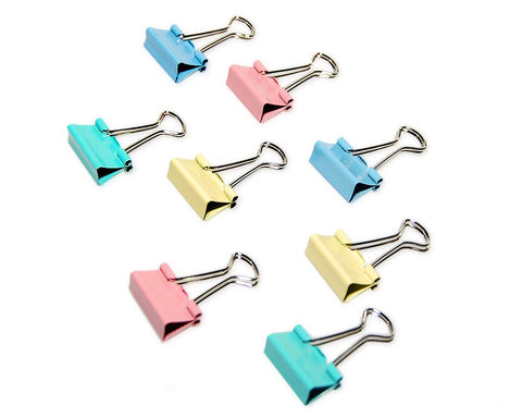 80 Pcs 19 mm Assorted Colors Binder Clips