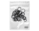 Flat Key Chain Rings  Metal Split Ring - Black