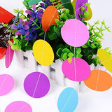 4 Meters Circle Dot Garland 2 Pieces Round Paper Hanging Decorations