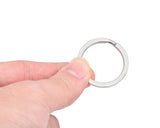 1.26 Inch Round Flat Key Chain Rings Titanium Alloy Split Ring Set of 5