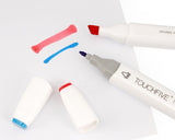 80 Multi Colors Oily Alcohol Dual Brush Mark Pens Set with Bag - White